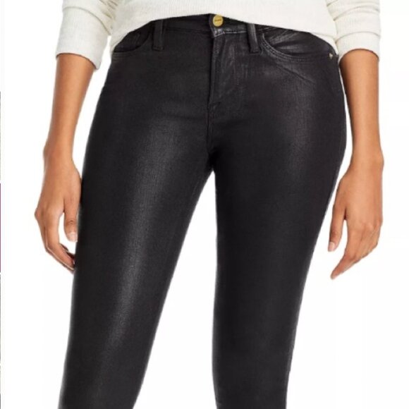 Frame Le Skinny de Jeanne Noir Coated - Picture 2 of 6